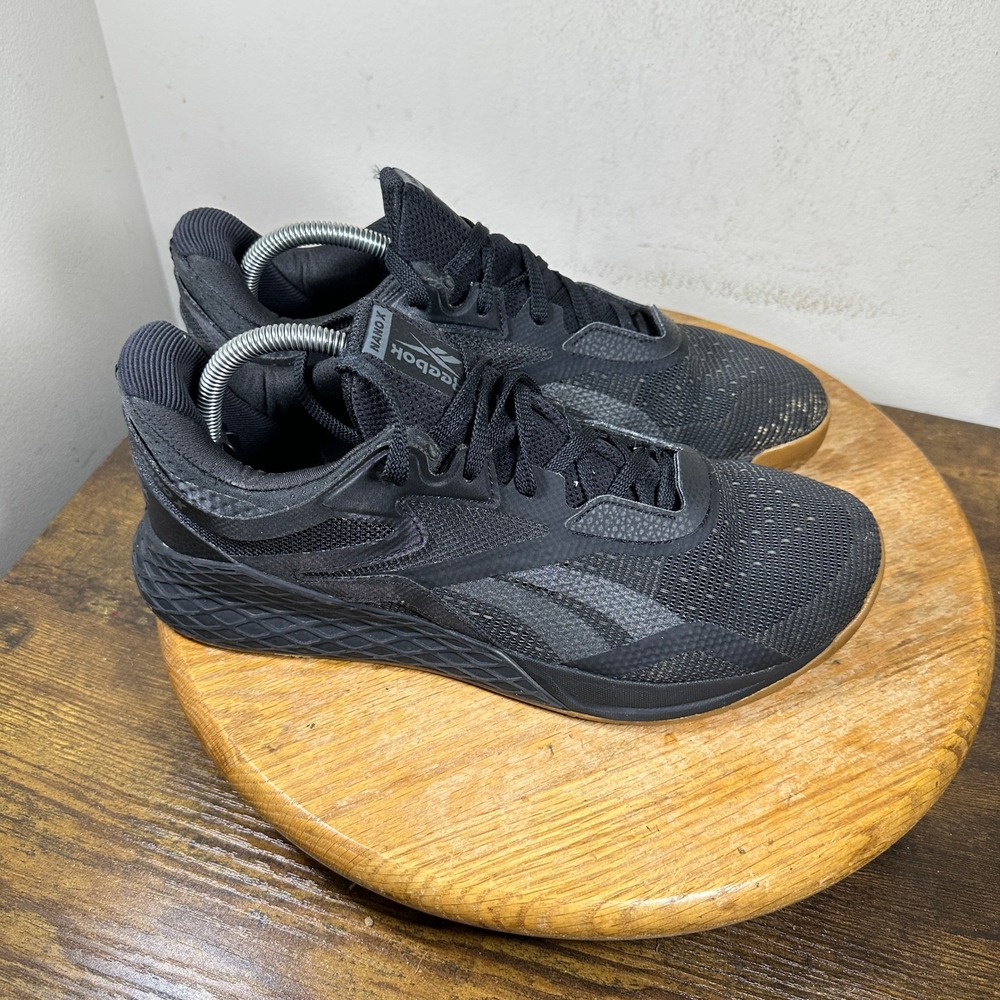 Reebok Nano X Mens Black Gum Training Shoes FV6672 Size 10